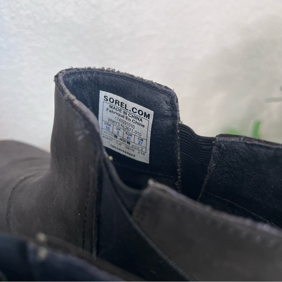 Sorel Waterproof Black Emilie Chelsea Boots size 10 - Picture 6 of 8